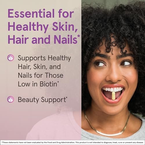 Jarrow Formulas Biotin Ultra Strength 5000 mcg – 100 Kapseln, Nahrungsergänzungsmittel für Haare, Haut und Nägel
