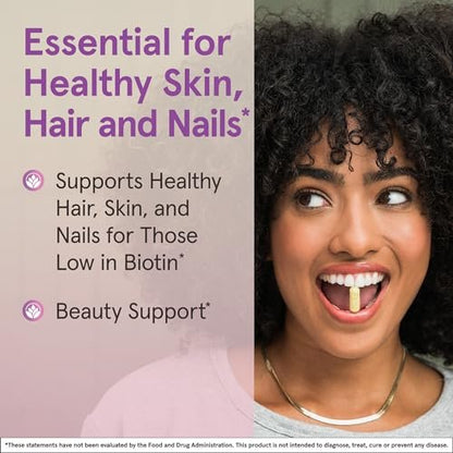 Jarrow Formulas Biotin Ultra Strength 5000 mcg – 100 Kapseln, Nahrungsergänzungsmittel für Haare, Haut und Nägel