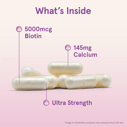 Jarrow Formulas Biotin Ultra Strength 5000 mcg – 100 Kapseln, Nahrungsergänzungsmittel für Haare, Haut und Nägel