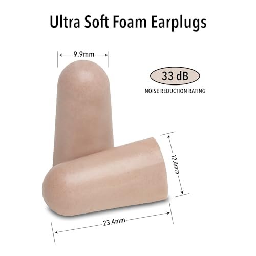 Mack's Ultra Soft Schaumstoff-Ohrstöpsel, 10 Paar - 33 dB Höchste NRR, Bequeme Ohrstöpsel zum Schlafen, Schnarchen, Arbeiten, Reisen und laute Veranstaltungen | Hergestellt in USA