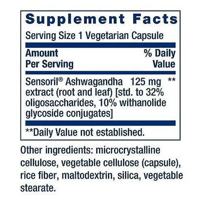 Life Extension Optimiertes Ashwagandha – Stressmanagement, gesunde Stressantwort, Fokus, Gedächtnis, vegetarisch, glutenfrei, nicht-GVO, 60 Kapseln