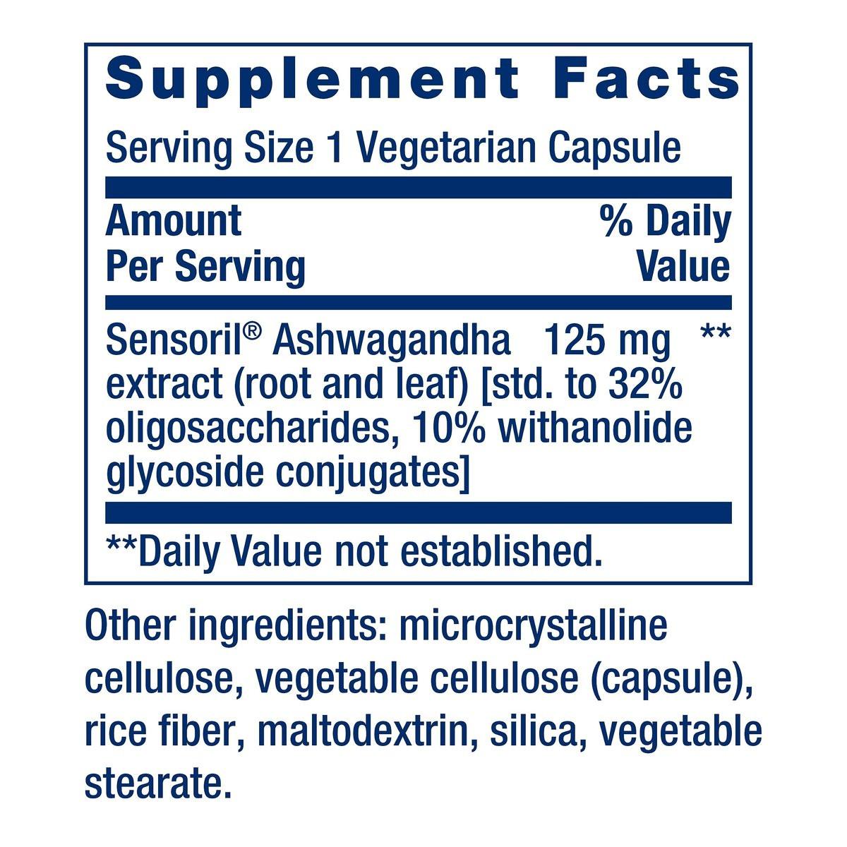 Life Extension Optimiertes Ashwagandha – Stressmanagement, gesunde Stressantwort, Fokus, Gedächtnis, vegetarisch, glutenfrei, nicht-GVO, 60 Kapseln