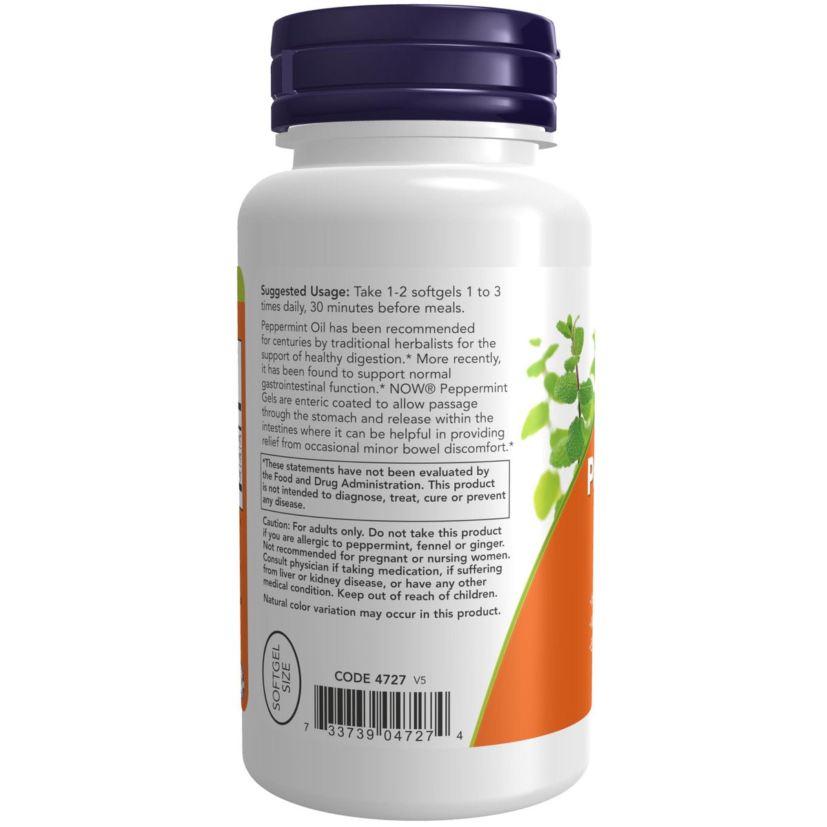 NOW Foods Magen-Darm-Unterstützung: Pfefferminz-Gels mit Ingwer & Fenchelöl, magensaftresistente Kapseln, 90 Softgels