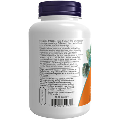 NOW Foods Kaliumgluconat 99 mg – Leicht zu schlucken, essentielles Mineral, 250 Tabletten
