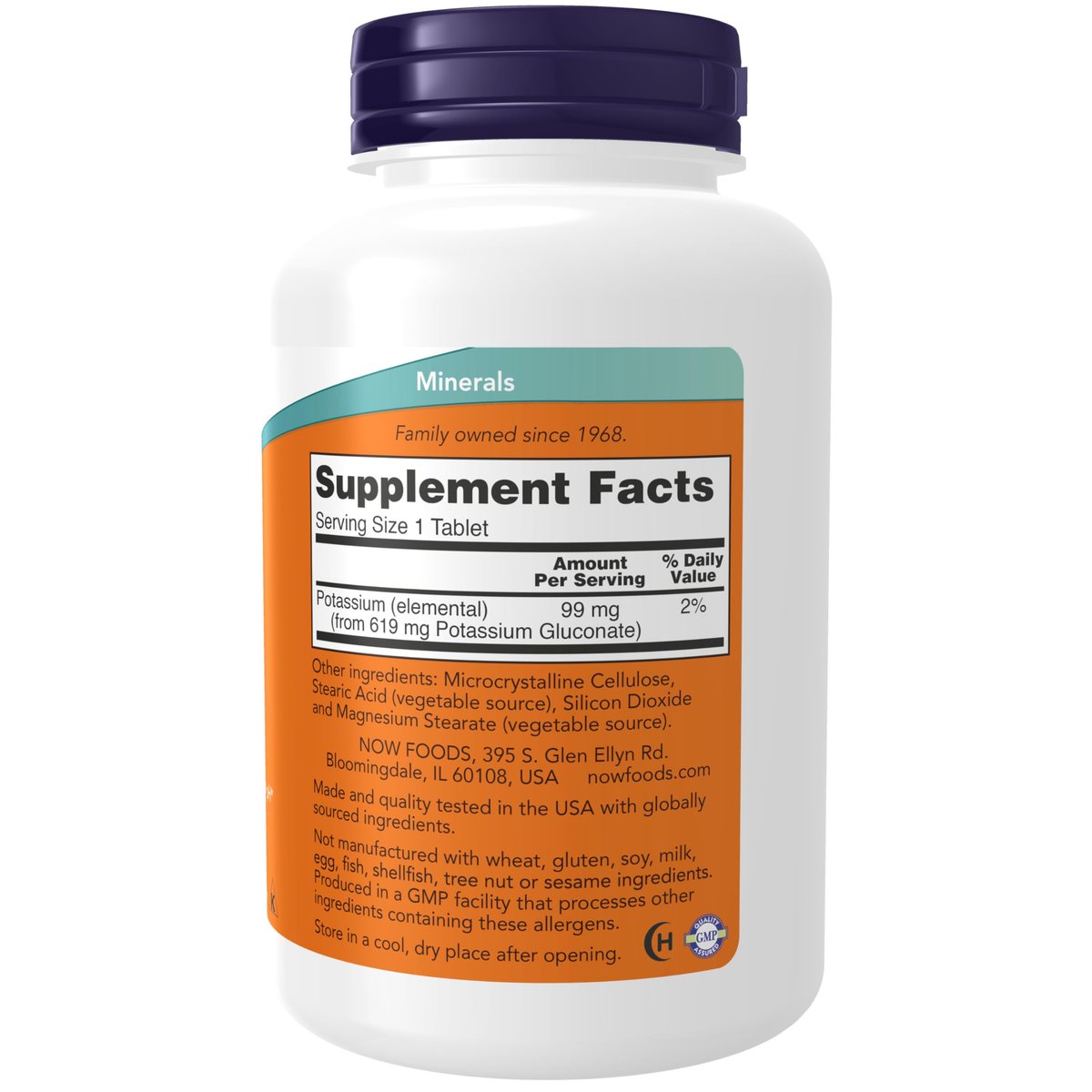NOW Foods Kaliumgluconat 99 mg – Leicht zu schlucken, essentielles Mineral, 250 Tabletten