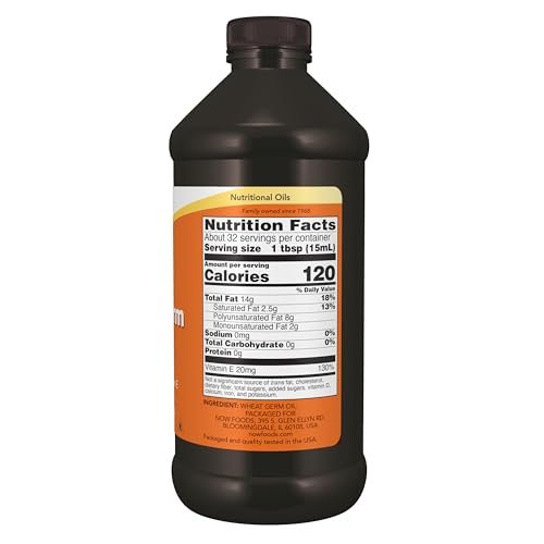NOW Foods Weizenkeimöl mit essentiellen Fettsäuren (EFAs), 16 Unzen – Nahrungsöl für die tägliche Ernährung