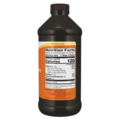 NOW Foods Weizenkeimöl mit essentiellen Fettsäuren (EFAs), 16 Unzen – Nahrungsöl für die tägliche Ernährung