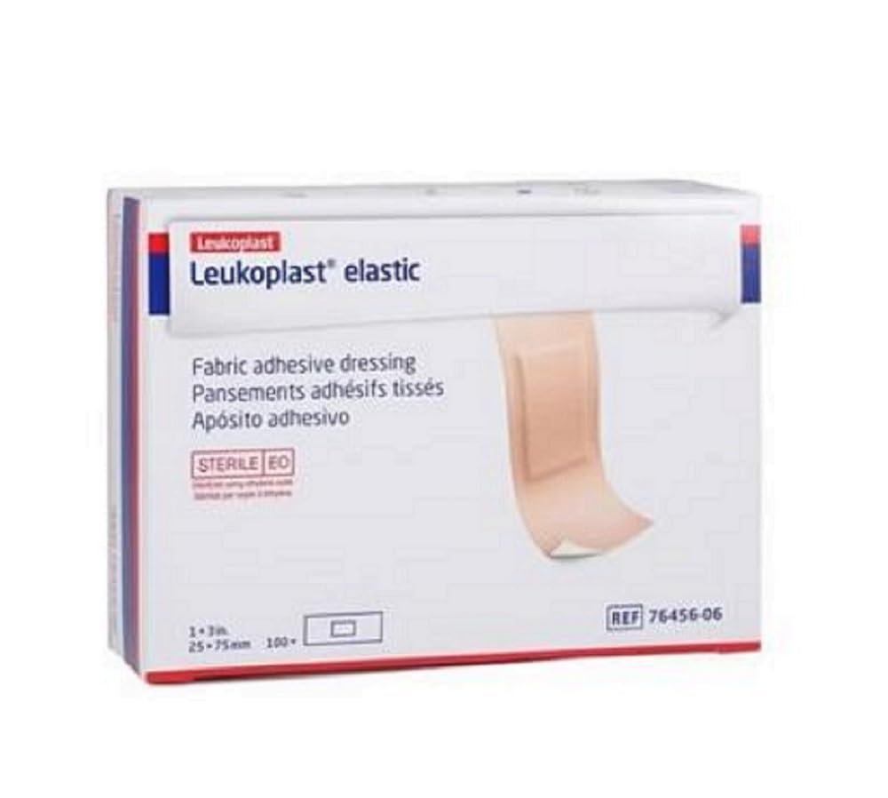 Leukoplast Strip Dressings 1" x 3" 100er Box – Beige Schaumstoff-Pflaster