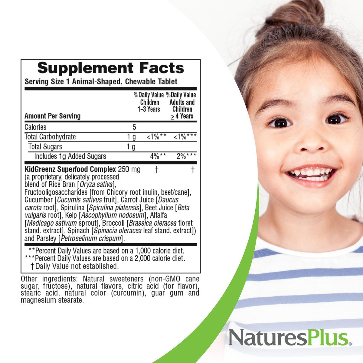 NaturesPlus Animal Parade KidGreenz, tropischer Fruchtgeschmack - 90 tierförmige Kautabletten - Vegetarisch, glutenfrei - 90 Portionen