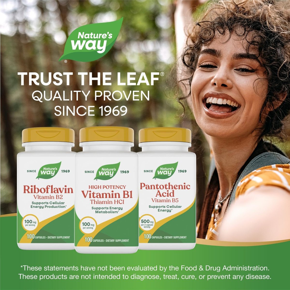 Nature's Way Vitamin B1, hochdosiert, 100 mg Thiamin pro Portion, Thiamin HCl, unterstützt den Energiestoffwechsel*, glutenfrei, 100 Kapseln (Verpackung kann variieren)