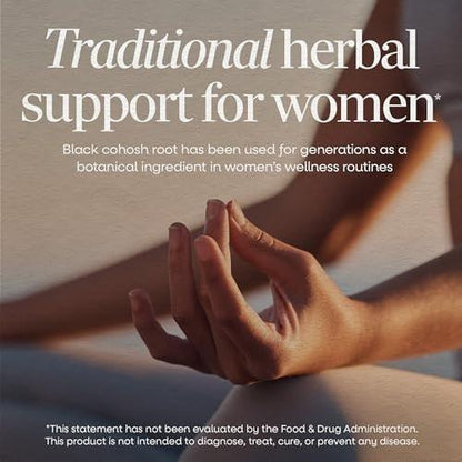 Nature's Way Black Cohosh Wurzel Kapseln – Traditionelles pflanzliches Nahrungsergänzungsmittel für Frauen, Cimicifuga Racemosa Wurzel, Non-GMO Project verifiziert, vegan, 100 Kapseln