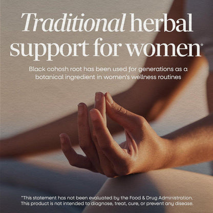 Nature's Way Black Cohosh Wurzel Kapseln – Traditionelles pflanzliches Nahrungsergänzungsmittel für Frauen, Cimicifuga Racemosa Wurzel, Non-GMO Project verifiziert, vegan, 100 Kapseln