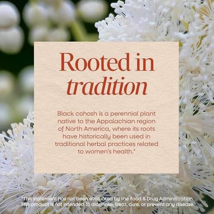 Nature's Way Black Cohosh Wurzel Kapseln – Traditionelles pflanzliches Nahrungsergänzungsmittel für Frauen, Cimicifuga Racemosa Wurzel, Non-GMO Project verifiziert, vegan, 100 Kapseln