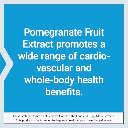 Life Extension Granatapfel-Fruchtextrakt 500 mg – Antioxidantien-Polyphenole für die Herz-Kreislauf-Gesundheit, Superfood, glutenfrei, nicht-GVO, vegetarisch, 30 Kapseln