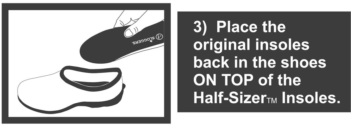 Sloggers Cut-to-fit „Half-Sizer“ Einlegesohle zur Größenanpassung – Stil 330BK, Schwarz
