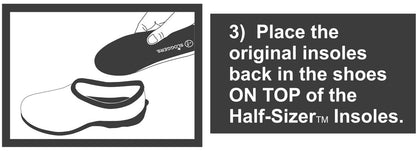 Sloggers Cut-to-fit „Half-Sizer“ Einlegesohle zur Größenanpassung – Stil 330BK, Schwarz