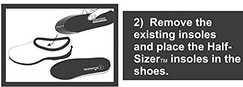 Sloggers Cut-to-fit „Half-Sizer“ Einlegesohle zur Größenanpassung – Stil 330BK, Schwarz