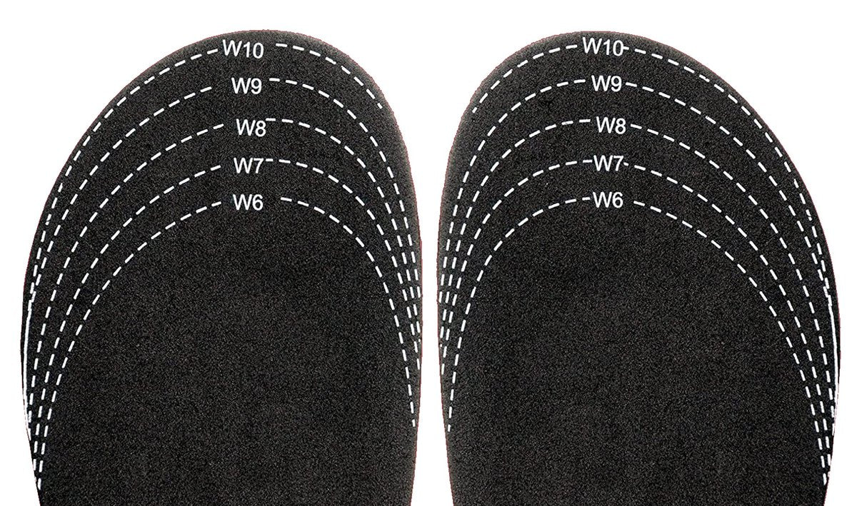 Sloggers Cut-to-fit „Half-Sizer“ Einlegesohle zur Größenanpassung – Stil 330BK, Schwarz
