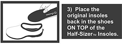 Sloggers Cut-to-fit „Half-Sizer“ Einlegesohle zur Größenanpassung – Stil 330BK, Schwarz