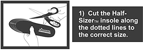 Sloggers Cut-to-fit „Half-Sizer“ Einlegesohle zur Größenanpassung – Stil 330BK, Schwarz