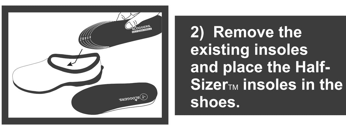 Sloggers Cut-to-fit „Half-Sizer“ Einlegesohle zur Größenanpassung – Stil 330BK, Schwarz