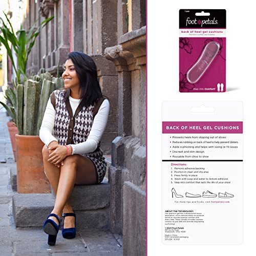 Foot Petals Fersenpolster Gel-Einlagen – 3 Paar, Fersenschutz, Schmerzlinderung, bequeme Fersenkissen für Damen