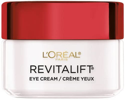L'Oréal Paris Revitalift Anti-Falten & Festigende Augencreme mit Pro Retinol, Behandlung zur Reduzierung von Augenringen, Duftfrei, 0,5 oz