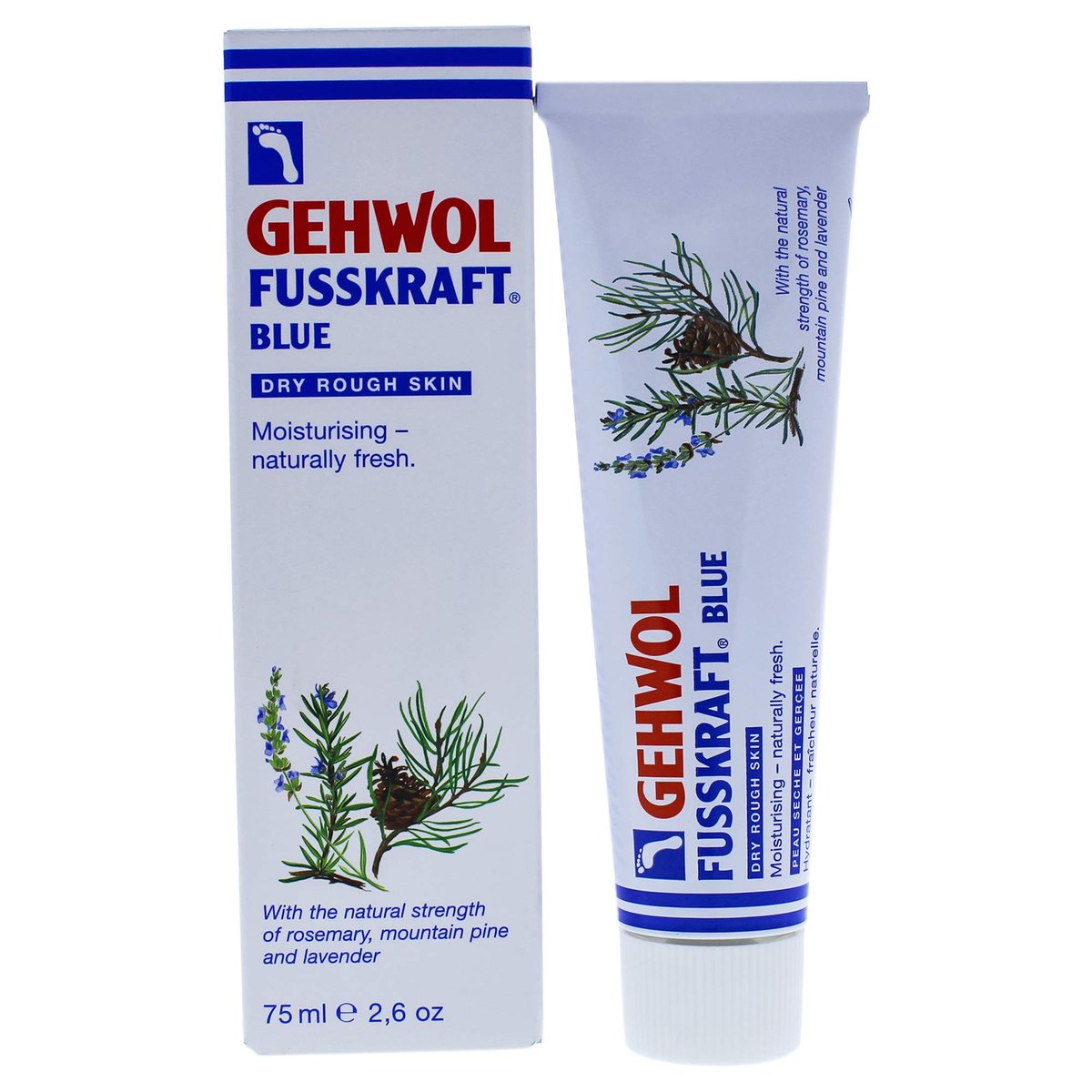 Gehwol Fusskraft Blau – Fußcreme für müde und schwitzende Füße, 2,6 oz