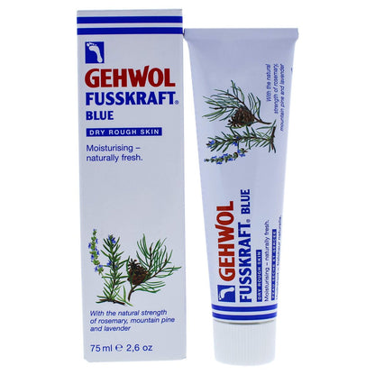 Gehwol Fusskraft Blau – Fußcreme für müde und schwitzende Füße, 2,6 oz