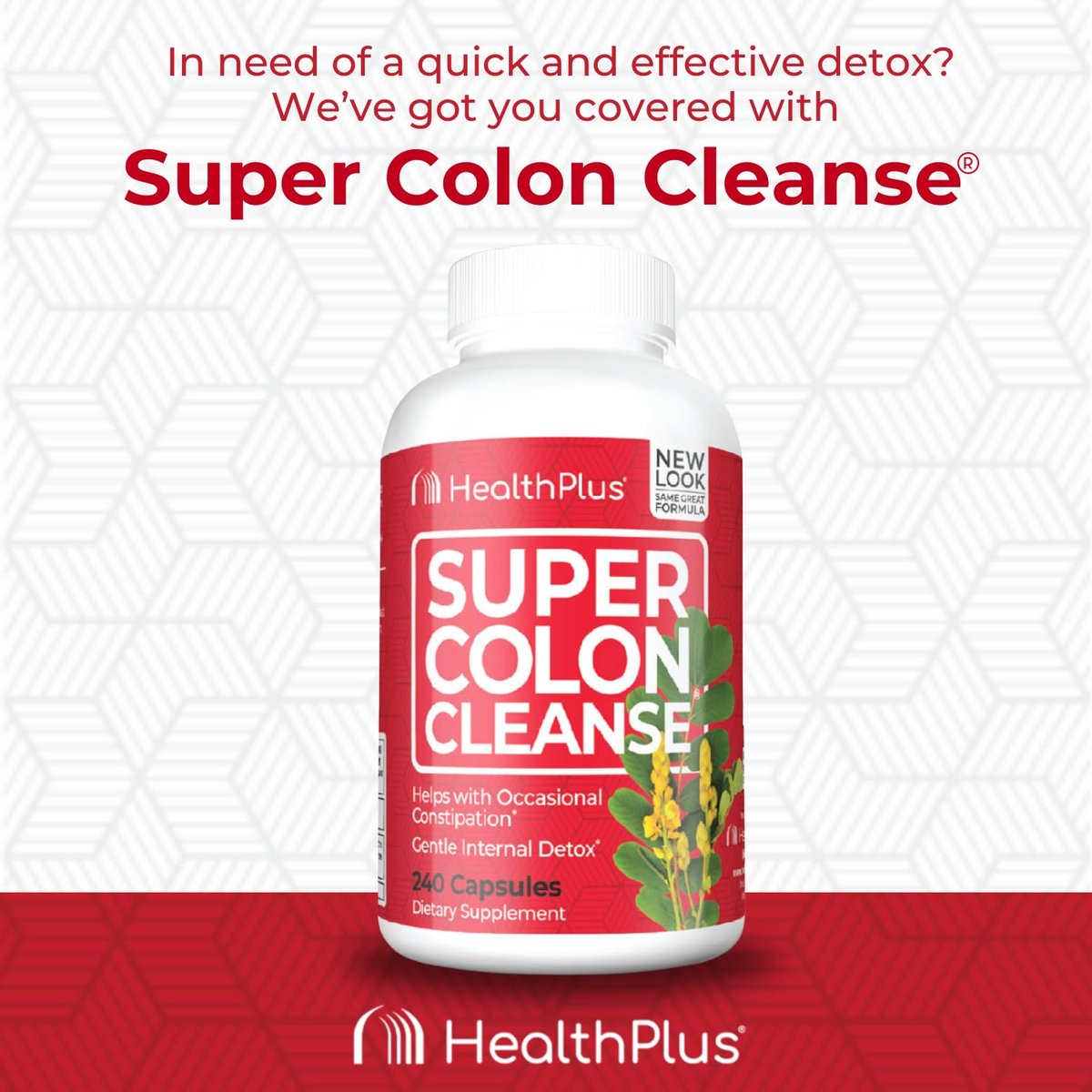 Health Plus Super Colon Cleanse 60-Tage-Kur: Sanfte Darmreinigung mit Flohsamenschalen & Probiotika – 240 Kapseln