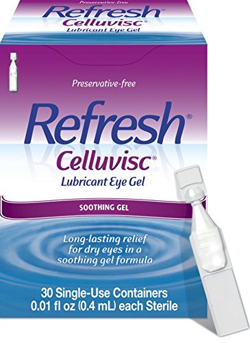 Refresh Celluvisc Gleitgel für trockene Augen, konservierungsmittelfrei, 0,01 Fl Oz Einzeldosisbehälter, 30 Stück