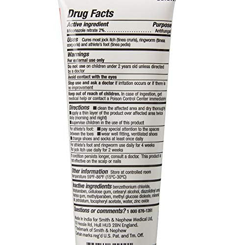 Smith & Nephew Secura 2% Miconazol-Nitrat Creme Antimykotikum 3-1/4 oz Tube