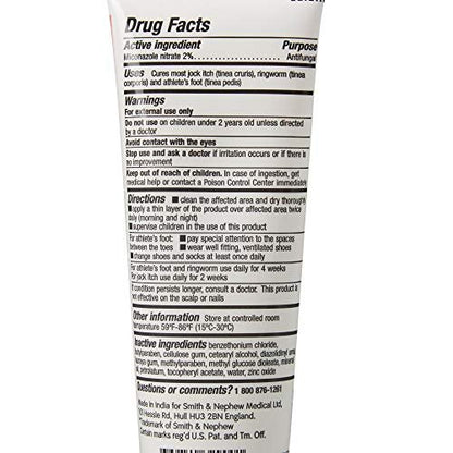 Smith & Nephew Secura 2% Miconazol-Nitrat Creme Antimykotikum 3-1/4 oz Tube