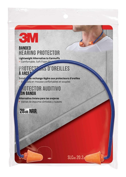 3M Banded Gehörschutz, NRR 28 dB, leichte Alternative zu Kapselgehörschützern, einfaches Einsetzen & Entfernen, weiche & flexible Schaumstoff-Ohrstöpsel, praktische Ohrstöpsel (90537H1-DC)