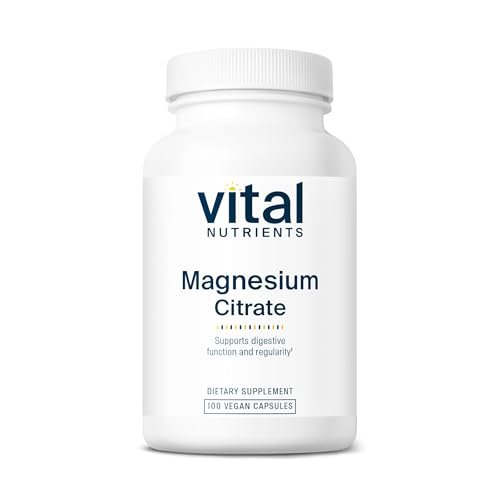 Vital Nutrients Magnesiumcitrat 150mg – Fördert Entspannung – Unterstützt Schlaf, Knochen, Herz, Muskeln, Nieren & Nerven* – Veganes Supplement – Gluten-, Milchzucker- & Sojafrei – 100 Kapseln