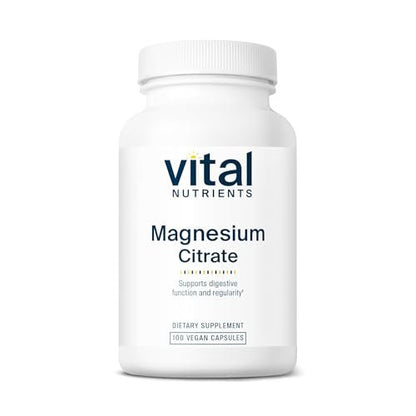 Vital Nutrients Magnesiumcitrat 150mg – Fördert Entspannung – Unterstützt Schlaf, Knochen, Herz, Muskeln, Nieren & Nerven* – Veganes Supplement – Gluten-, Milchzucker- & Sojafrei – 100 Kapseln