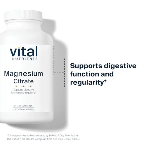 Vital Nutrients Magnesiumcitrat 150mg – Fördert Entspannung – Unterstützt Schlaf, Knochen, Herz, Muskeln, Nieren & Nerven* – Veganes Supplement – Gluten-, Milchzucker- & Sojafrei – 100 Kapseln