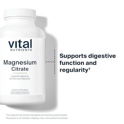 Vital Nutrients Magnesiumcitrat 150mg – Fördert Entspannung – Unterstützt Schlaf, Knochen, Herz, Muskeln, Nieren & Nerven* – Veganes Supplement – Gluten-, Milchzucker- & Sojafrei – 100 Kapseln