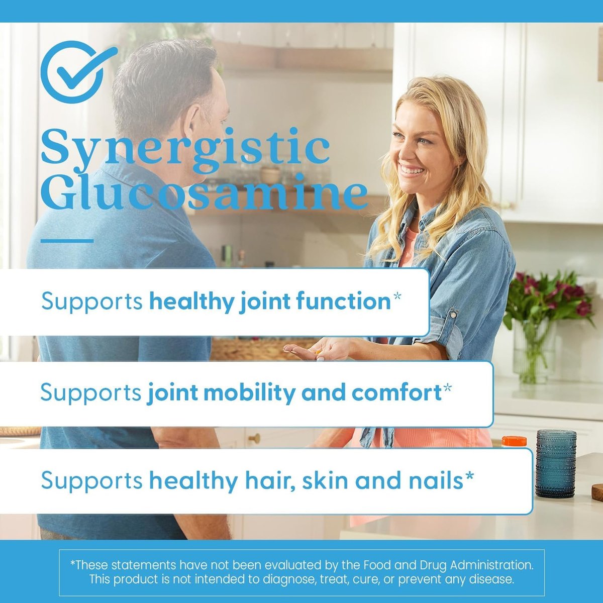 Doctor's Best Synergistic Glucosamine mit MSM Formel – Gelenkunterstützung für Frauen und Männer, mit Vitamin C, Kalium und Chlorid, Non-GMO, glutenfrei, sojafrei – 180 Kapseln