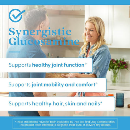 Doctor's Best Synergistic Glucosamine mit MSM Formel – Gelenkunterstützung für Frauen und Männer, mit Vitamin C, Kalium und Chlorid, Non-GMO, glutenfrei, sojafrei – 180 Kapseln