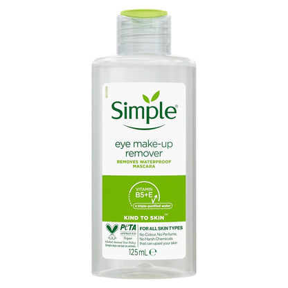 Simple Kind To Eyes Augen Make-up Entferner 125 ml – Sanfte Mizellen-Reinigung für empfindliche Augen