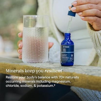 Trace Minerals | Flüssiges Ionisches Zink | 50 mg Zink mit Magnesium | Unterstützt Immunsystem, Verdauung, Wachstum & Entwicklung | Für Kinder und Erwachsene | 45 Portionen, 60 ml (1 Packung)