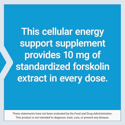 Life Extension Forskolin 10 mg – Coleus forskohlii Extrakt für zelluläre Energie & Stoffwechselunterstützung, 60 Kapseln, vegetarisch, nicht-GVO, glutenfrei