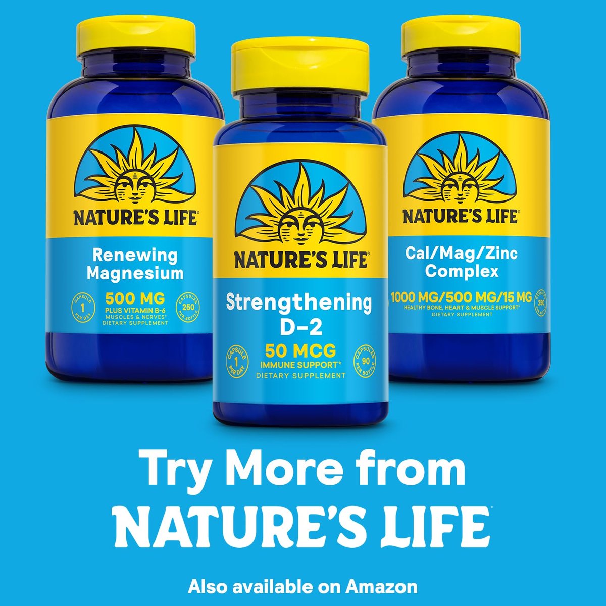 Nature's Life Vitamin D2 2000 IE als Ergocalciferol – Immununterstützung, Kalziumaufnahme & Knochengesundheit – 90 vegane Kapseln