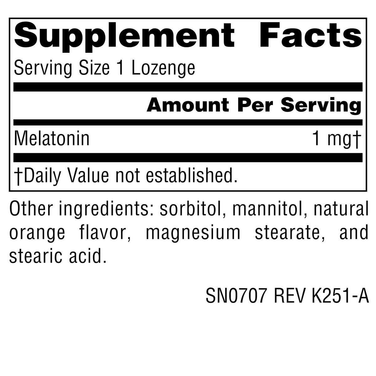 Source Naturals Melatonin Lutschtabletten mit Orangengeschmack - 1 mg - 200 Stück - Fördert erholsamen Schlaf
