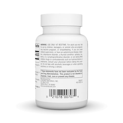 Source Naturals Melatonin Lutschtabletten mit Orangengeschmack - 1 mg - 200 Stück - Fördert erholsamen Schlaf