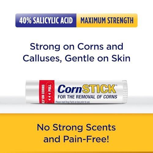 CornStick Maximum Strength Salicylsäure Fest-Stick zur Hornhaut- und Hühneraugenentfernung, 0,2 Unzen