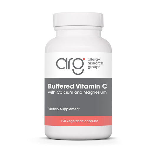 Allergy Research Group ARG Gepufferte Vitamin C - 1000 mg Vitamin C - Immununterstützung - Vegetarische Kapseln - Hypoallergene Formel - 60 Portionen - 120 Stück