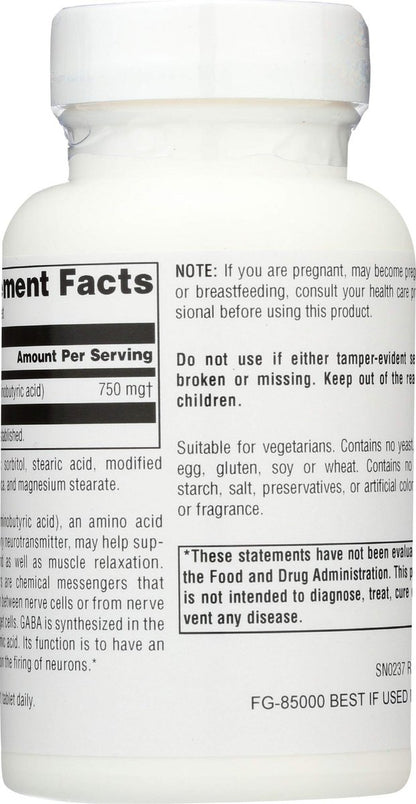 Source Naturals Serene Science GABA 750 mg – 45 Tabletten für einen ruhigen Geist