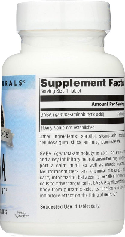 Source Naturals Serene Science GABA 750 mg – 45 Tabletten für einen ruhigen Geist
